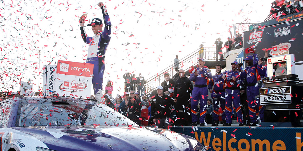 Denny Hamlin captures checkered flag in Toyota Owners 400 at Richmond Raceway