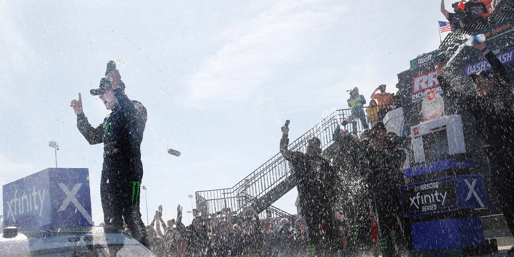 Ty Gibbs pushes past John Hunter Nemechek for Victory in ToyotaCare 250 at Richmond Raceway
