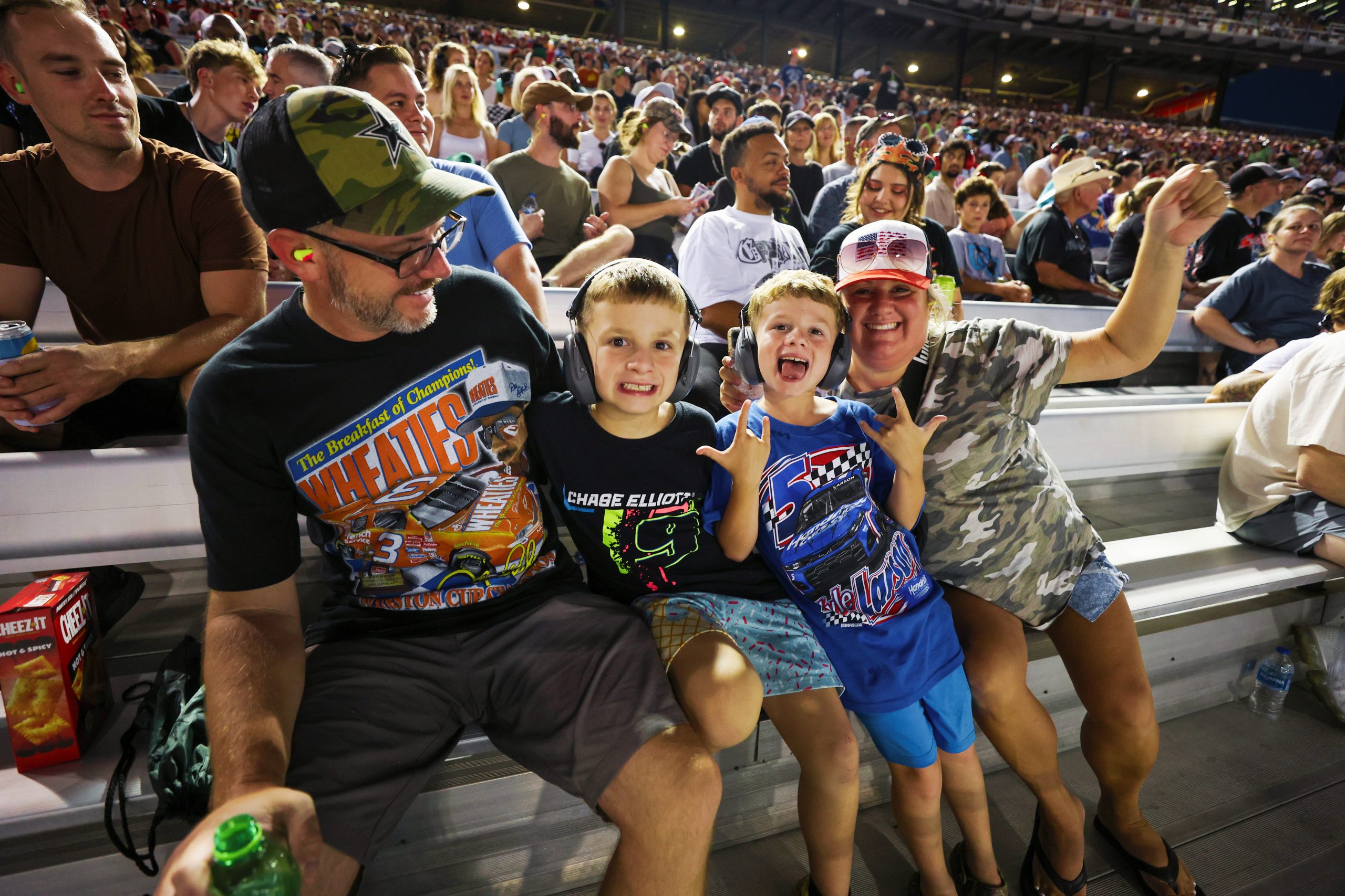 Fans enjoying NASCAR racing action at Richmond Raceway