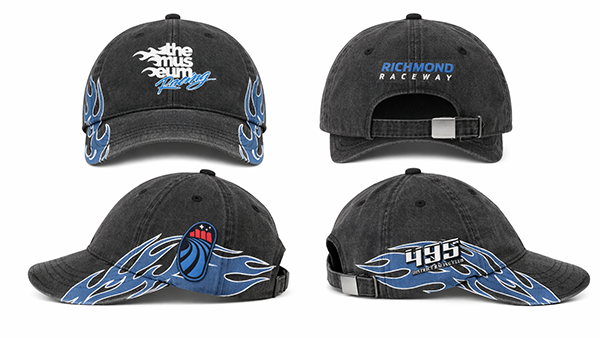 Richmond Raceway x The Museum DC limited-edition hat featuring vintage wash finish and racing-inspired graphics